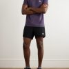 Straight-Leg Logo-Print 7" Aloe Stretch-Jersey Shorts - OU