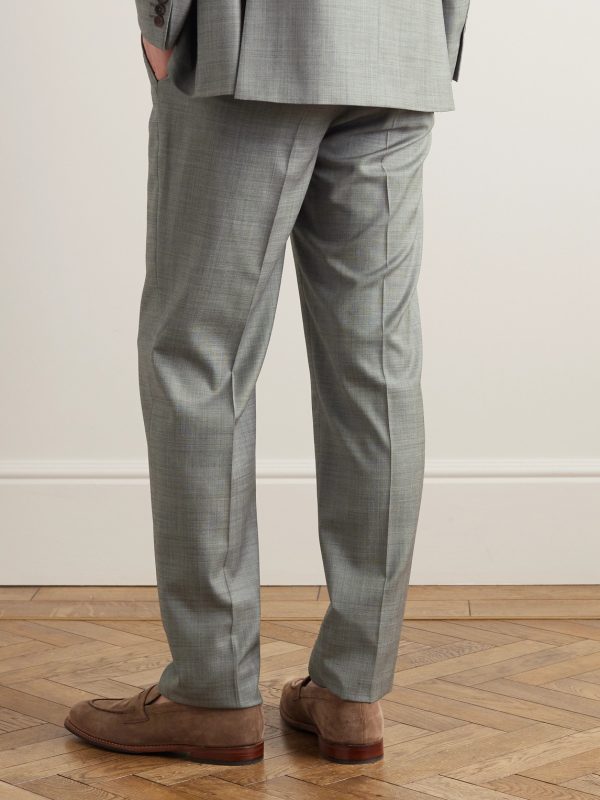 Straight-Leg Wool Suit Trousers - BK Straight-Leg Wool Suit Trousers - BK