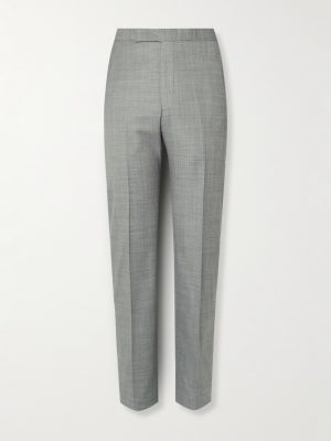 Straight-Leg Wool Suit Trousers