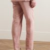 Straight-Leg Linen-Blend Suit Trousers - BK Straight-Leg Linen-Blend Suit Trousers - BK