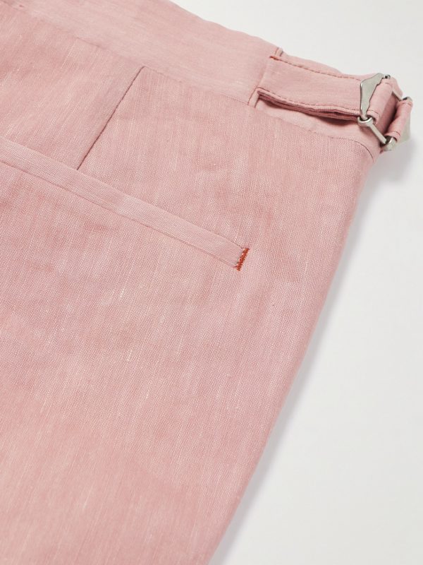 Straight-Leg Linen-Blend Suit Trousers - CU Straight-Leg Linen-Blend Suit Trousers - CU