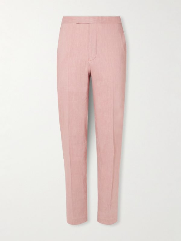 Straight-Leg Linen-Blend Suit Trousers Straight-Leg Linen-Blend Suit Trousers