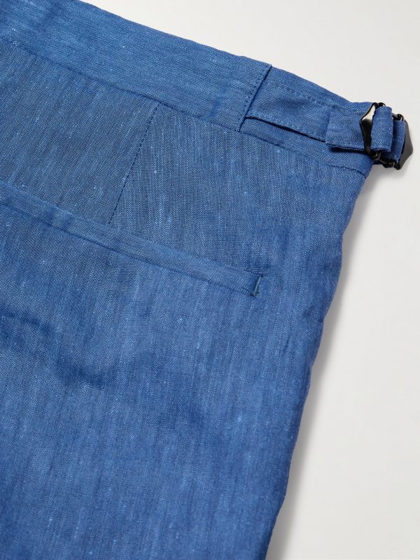 Straight-Leg Linen-Blend Suit Trousers - CU Straight-Leg Linen-Blend Suit Trousers - CU