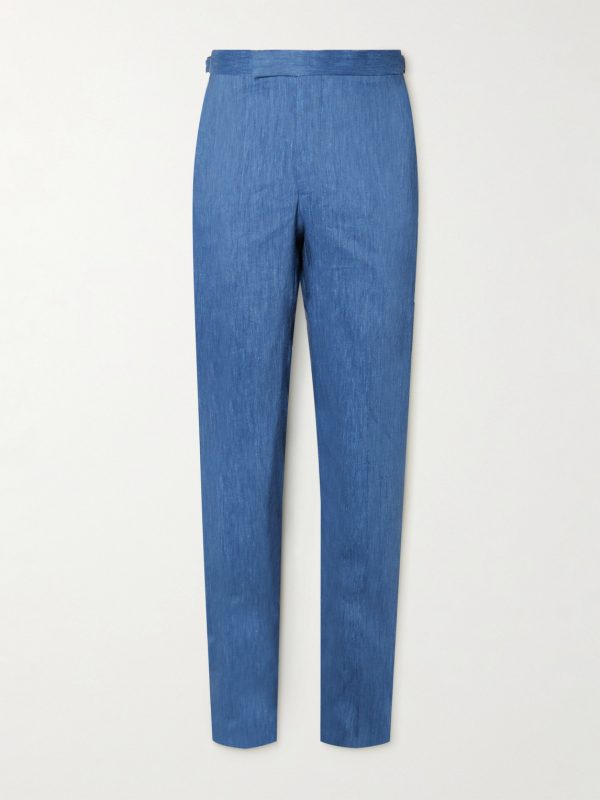 Straight-Leg Linen-Blend Suit Trousers Straight-Leg Linen-Blend Suit Trousers