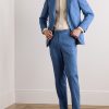 Straight-Leg Linen-Blend Suit Trousers - OU Straight-Leg Linen-Blend Suit Trousers - OU