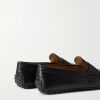 City Gommino Logo-Debossed Leather Driving Shoes - BK