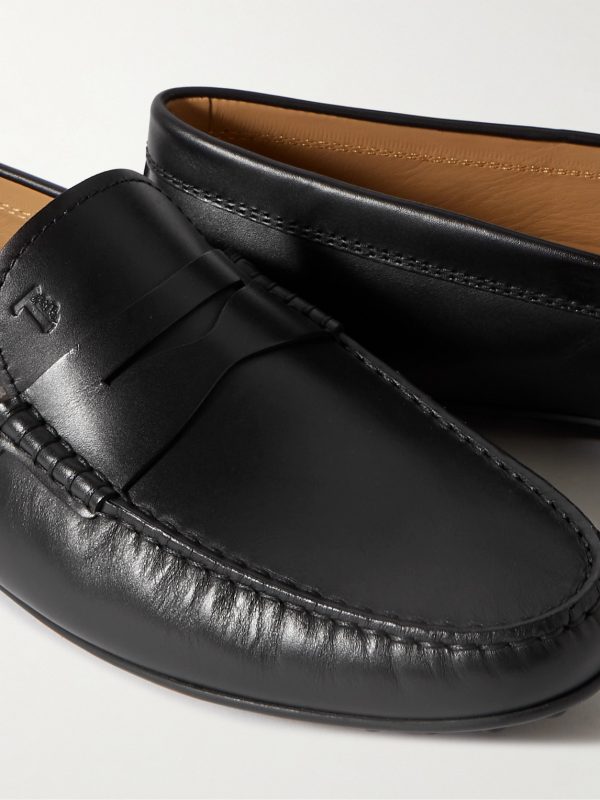 City Gommino Logo-Debossed Leather Driving Shoes - CU