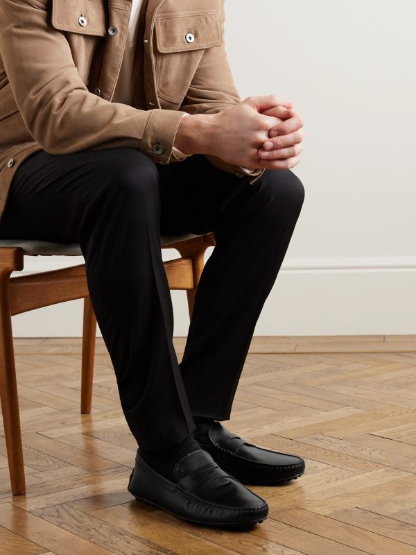City Gommino Logo-Debossed Leather Driving Shoes - OU