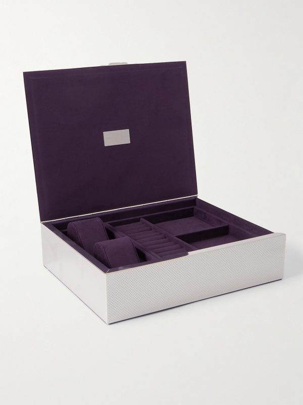 Silver-Plated Watch and Jewellery Box Silver-Plated Watch and Jewellery Box