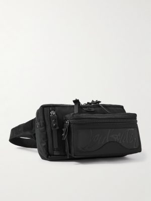 Loubideal Studded Rubber-Trimmed Shell and Mesh Belt Bag Loubideal Studded Rubber-Trimmed Shell and Mesh Belt Bag