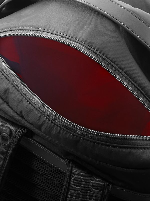Loubideal Leather-Trimmed Shell and Logo-Debossed Rubber Backpack - E1