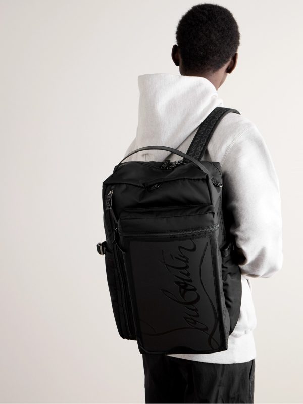 Loubideal Leather-Trimmed Shell and Logo-Debossed Rubber Backpack - OU