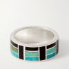 Gio Silver, Turquoise and Onyx Ring - BK Gio Silver, Turquoise and Onyx Ring - BK