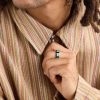Gio Silver, Turquoise and Onyx Ring - FR Gio Silver, Turquoise and Onyx Ring - FR