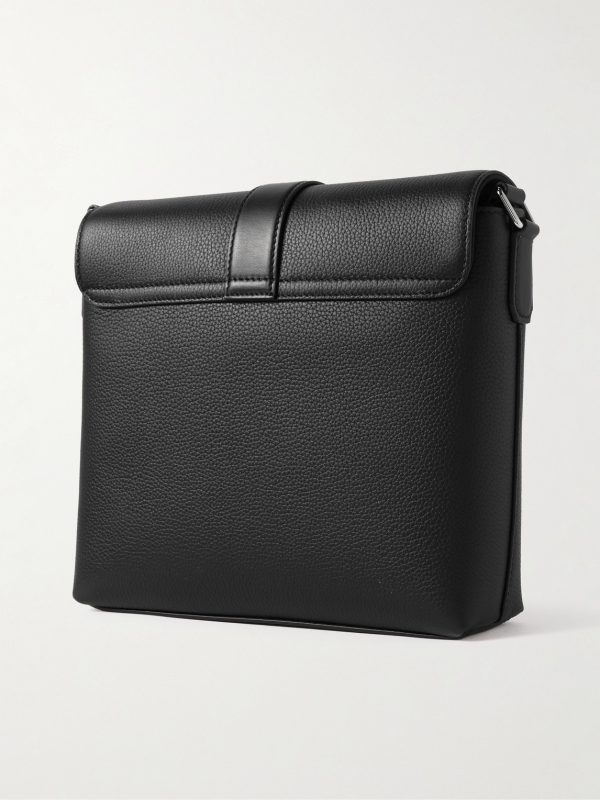 1893 Harness Flap Full-Grain Leather Messenger Bag - BK