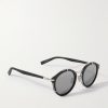 DiorBlackSuit R7U Acetate and Silver-Tone Round-Frame Sunglasses - FR