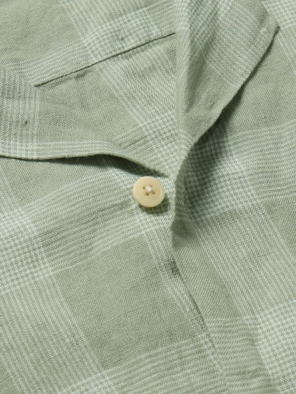 Havan Camp-Collar Checked Linen Shirt - CU Havan Camp-Collar Checked Linen Shirt - CU