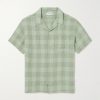 Havan Camp-Collar Checked Linen Shirt Havan Camp-Collar Checked Linen Shirt