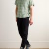 Havan Camp-Collar Checked Linen Shirt - OU Havan Camp-Collar Checked Linen Shirt - OU