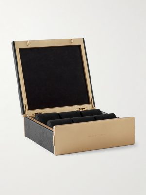 Spence Full-Grain Leather Six-Piece Watch Case Spence Full-Grain Leather Six-Piece Watch Case