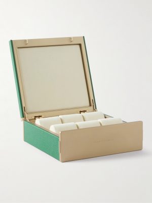 Spence Full-Grain Leather Six-Piece Watch Case Spence Full-Grain Leather Six-Piece Watch Case