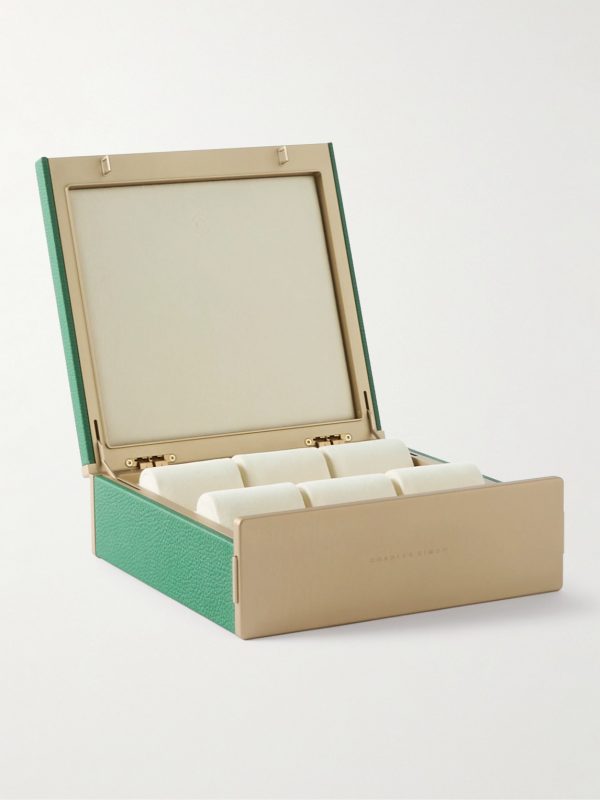 Spence Full-Grain Leather Six-Piece Watch Case Spence Full-Grain Leather Six-Piece Watch Case