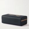 Eaton - Year of the Dragon Printed Full-Grain Leather Three-Piece Travel Watch Case - BK Eaton - Year of the Dragon Printed Full-Grain Leather Three-Piece Travel Watch Case - BK