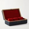 Eaton - Year of the Dragon Printed Full-Grain Leather Three-Piece Travel Watch Case Eaton - Year of the Dragon Printed Full-Grain Leather Three-Piece Travel Watch Case