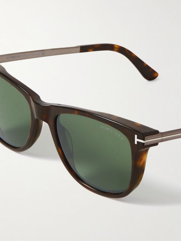 Sinatra D-Frame Tortoiseshell Acetate and Silver-Tone Sunglasses - CU Sinatra D-Frame Tortoiseshell Acetate and Silver-Tone Sunglasses - CU
