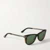 Sinatra D-Frame Tortoiseshell Acetate and Silver-Tone Sunglasses - FR Sinatra D-Frame Tortoiseshell Acetate and Silver-Tone Sunglasses - FR