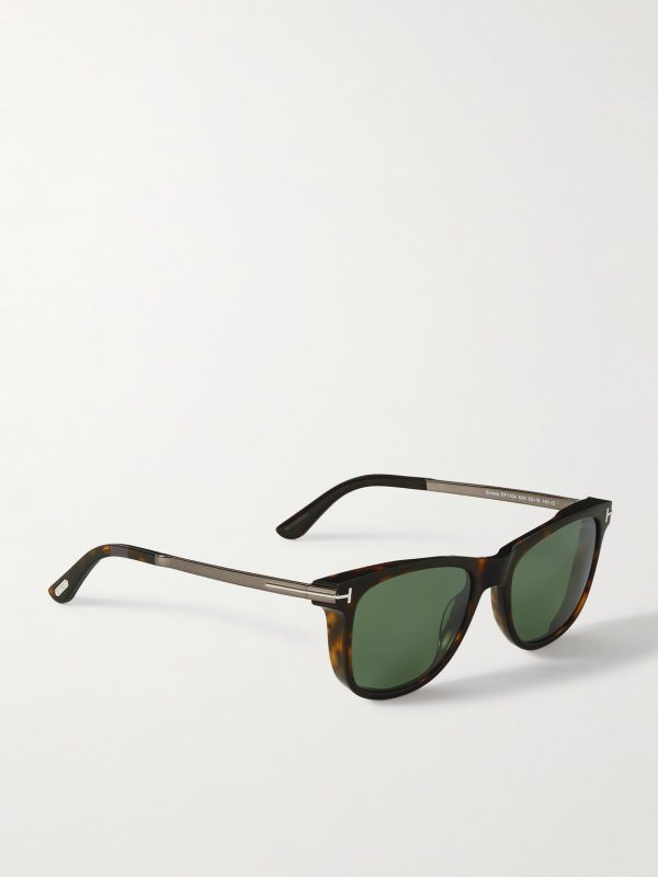 Sinatra D-Frame Tortoiseshell Acetate and Silver-Tone Sunglasses - FR Sinatra D-Frame Tortoiseshell Acetate and Silver-Tone Sunglasses - FR