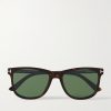 Sinatra D-Frame Tortoiseshell Acetate and Silver-Tone Sunglasses Sinatra D-Frame Tortoiseshell Acetate and Silver-Tone Sunglasses