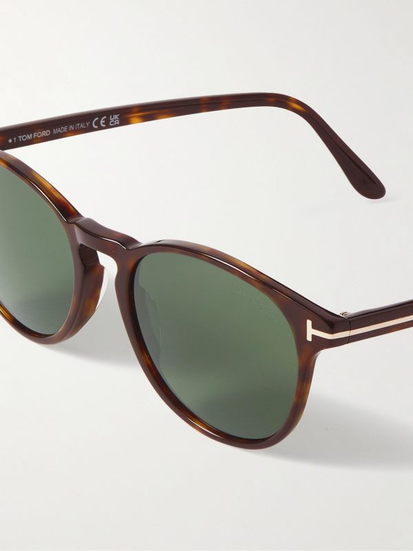 Lewis Round-Frame Tortoiseshell Acetate Sunglasses - CU