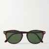 Lewis Round-Frame Tortoiseshell Acetate Sunglasses