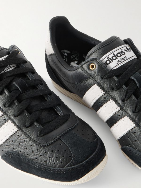 Japan Suede-Trimmed Tumbled-Leather Sneakers - CU Japan Suede-Trimmed Tumbled-Leather Sneakers - CU