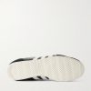 Japan Suede-Trimmed Tumbled-Leather Sneakers - E1 Japan Suede-Trimmed Tumbled-Leather Sneakers - E1