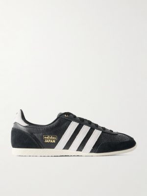 Japan Suede-Trimmed Tumbled-Leather Sneakers Japan Suede-Trimmed Tumbled-Leather Sneakers