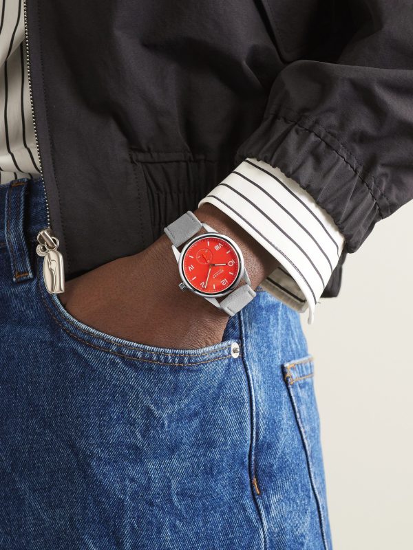Club Campus Hand-Wound 38.5mm Stainless Steel and Suede Watch, Ref. No. 723 - OU Club Campus Hand-Wound 38.5mm Stainless Steel and Suede Watch, Ref. No. 723 - OU