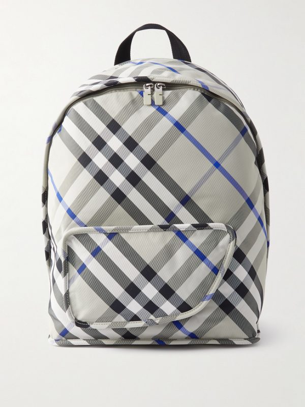 Checked Nylon-Twill Backpack Checked Nylon-Twill Backpack