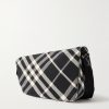 Large Shield Checked Jacquard Messenger Bag - BK Large Shield Checked Jacquard Messenger Bag - BK