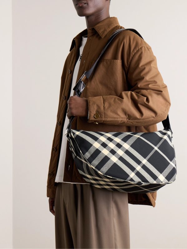 Large Shield Checked Jacquard Messenger Bag - OU Large Shield Checked Jacquard Messenger Bag - OU