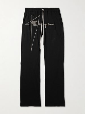 + Champion Dietrich Straight-Leg Logo-Embroidered Cotton-Jersey Sweatpants + Champion Dietrich Straight-Leg Logo-Embroidered Cotton-Jersey Sweatpants