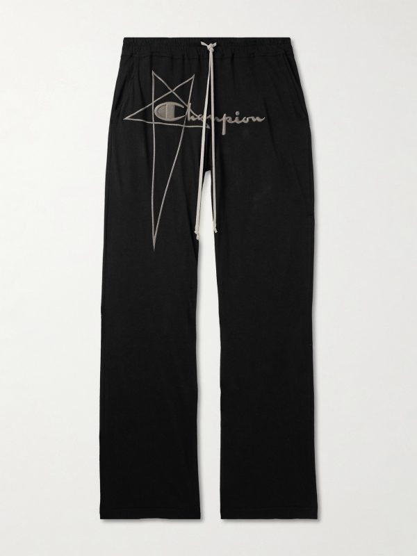 + Champion Dietrich Straight-Leg Logo-Embroidered Cotton-Jersey Sweatpants + Champion Dietrich Straight-Leg Logo-Embroidered Cotton-Jersey Sweatpants