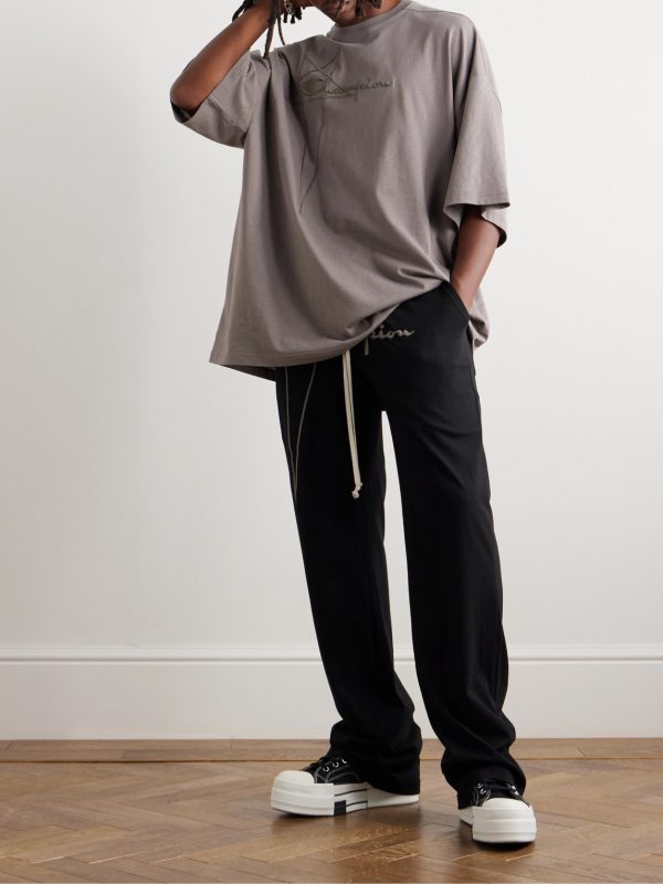 + Champion Dietrich Straight-Leg Logo-Embroidered Cotton-Jersey Sweatpants - OU + Champion Dietrich Straight-Leg Logo-Embroidered Cotton-Jersey Sweatpants - OU
