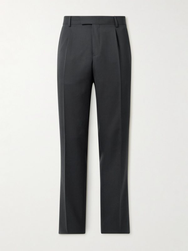 Straight-Leg Pleated Twill Suit Trousers Straight-Leg Pleated Twill Suit Trousers
