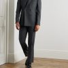 Straight-Leg Pleated Twill Suit Trousers - OU Straight-Leg Pleated Twill Suit Trousers - OU
