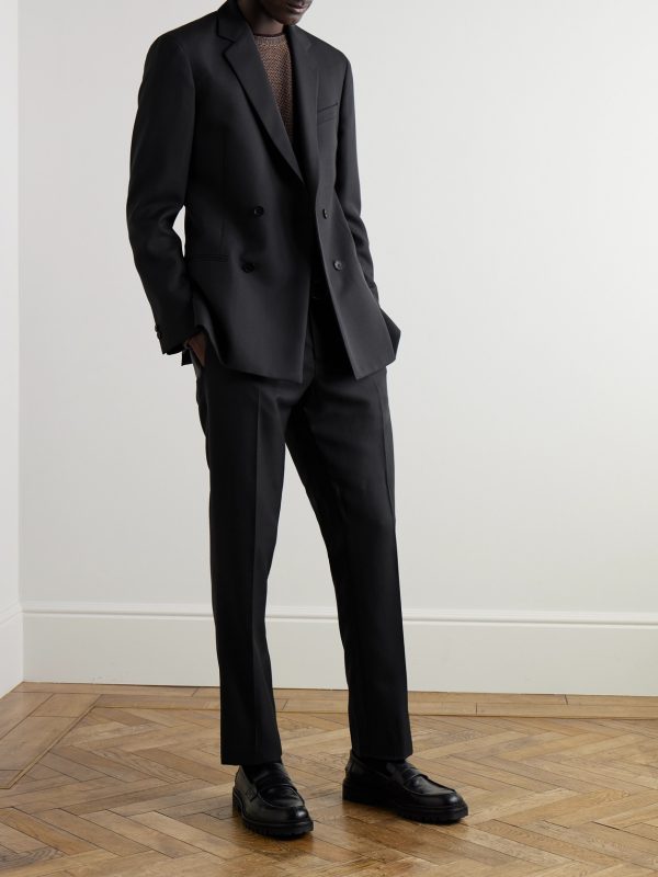 Double-Breasted Woven Suit Jacket - OU Double-Breasted Woven Suit Jacket - OU