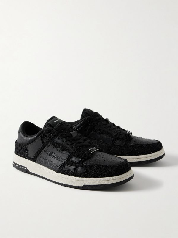 Skel-Top Metallic Bouclé and Leather Sneakers - FR Skel-Top Metallic Bouclé and Leather Sneakers - FR