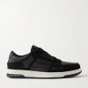 Skel-Top Metallic Bouclé and Leather Sneakers Skel-Top Metallic Bouclé and Leather Sneakers