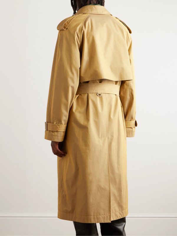 Iridescent Cotton-Gabardine Trench Coat - BK Iridescent Cotton-Gabardine Trench Coat - BK